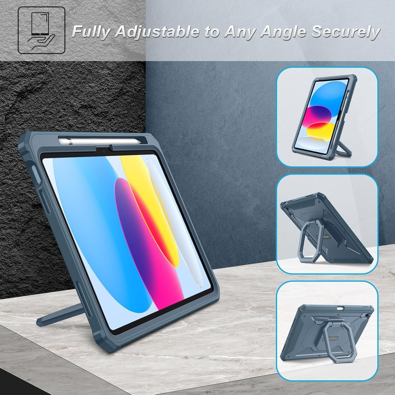 Case for iPad (A16) 11th Gen 11 Inch (2025) Rugged Cover with Screen Protector