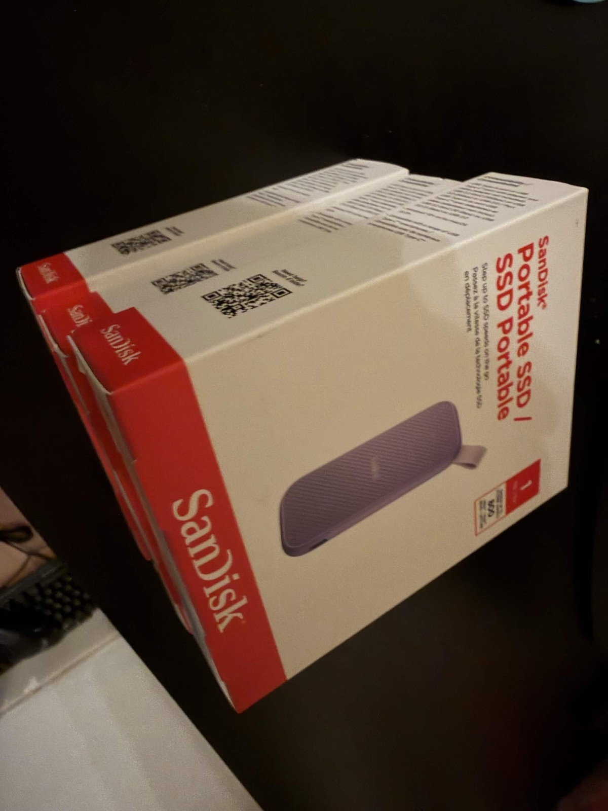 1TB Sandisk Portable SSD – Lavender, Up to 800MB/s, USB-C, USB 3.2 Gen 2