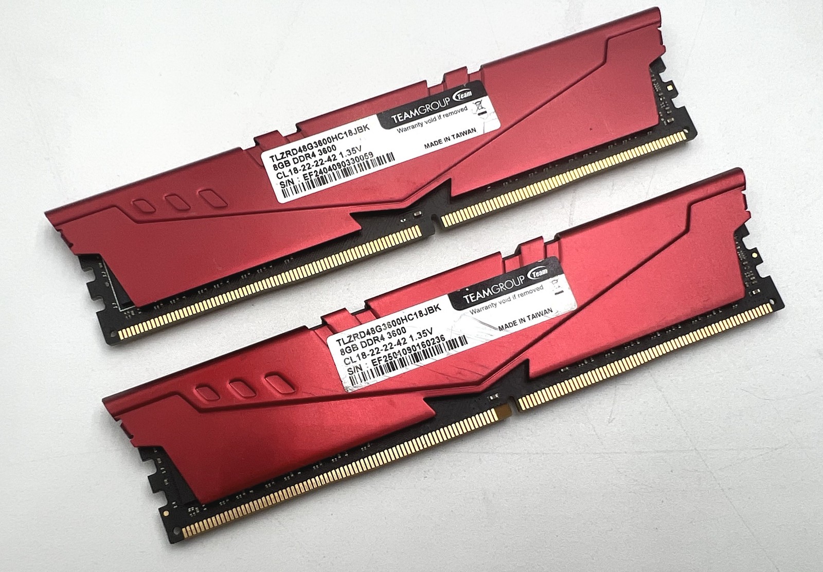 TeamGroup T-Force Vulcan 16GB (2x8GB) RAM DDR4 3600MHz TLZRD48G3600HC18JBK