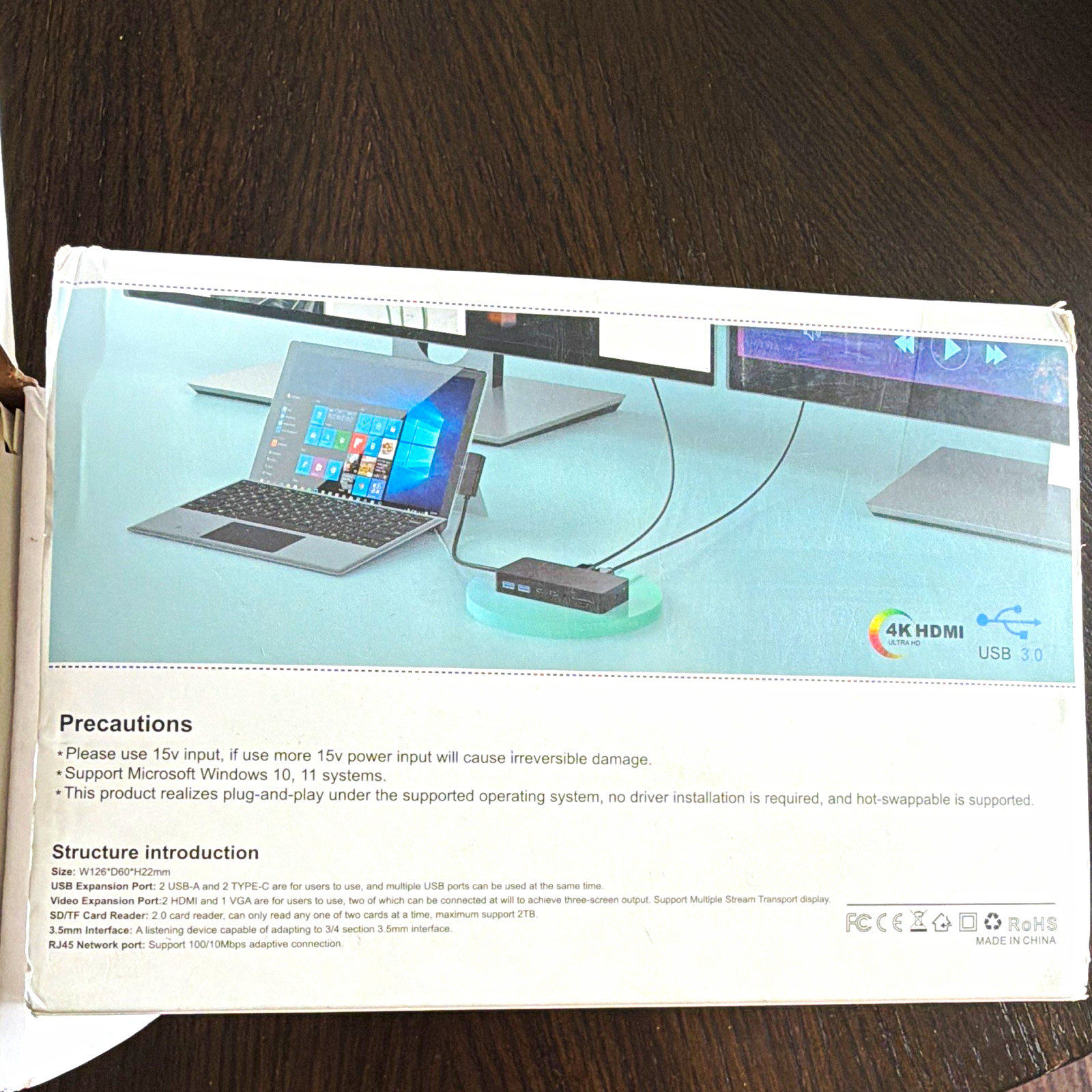 Microsoft Surface Docking Station USB-C HDMI VGA USB 3.0 RJ-45 Black