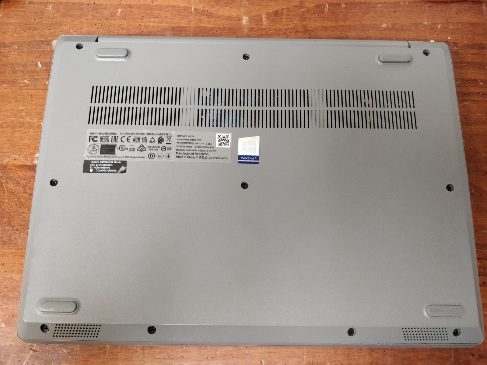 Lenovo IdeaPad3 14IIL05 INTEL CORE I5-1035G1@2.10GHz 8GB RAM NO DRIVE PARTS 8551