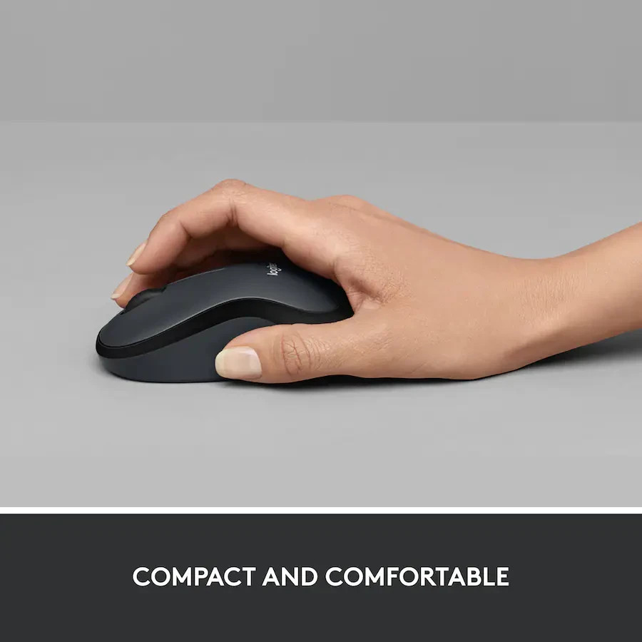 Logitech – M220 SILENT Wireless Ambidextrous Mouse – Graphite (910-006127)