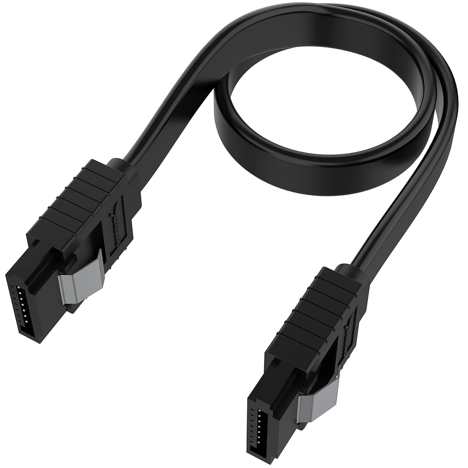 3 Pack SATA III 6 Gbit/s Straight Data Cable with Lock Latch for HDD/SSD/CD/DVD