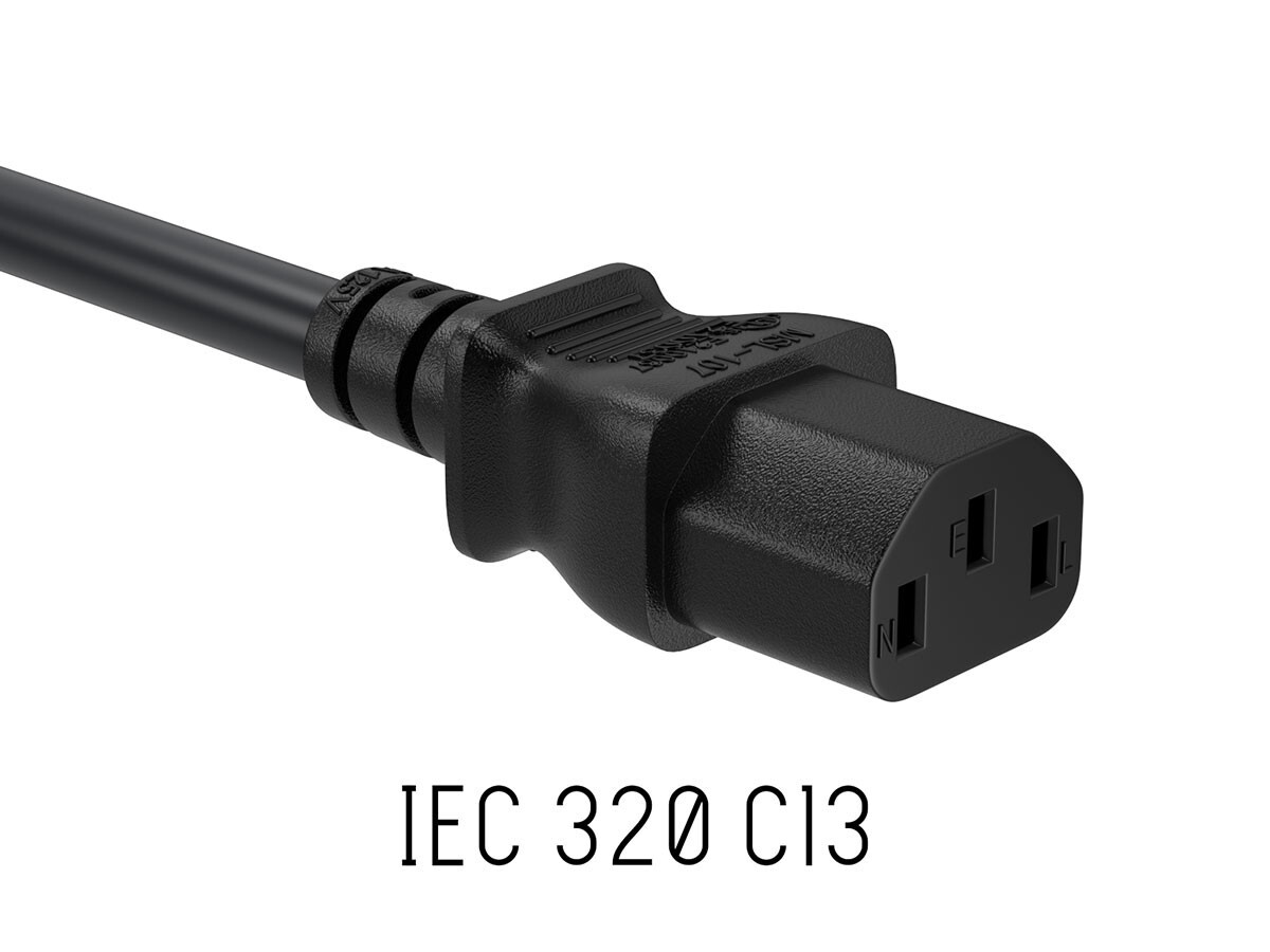 12ft NEMA 5-15P to C13 Shielded Heavy Duty Universal Power Cord, 18 AWG, 10A/…