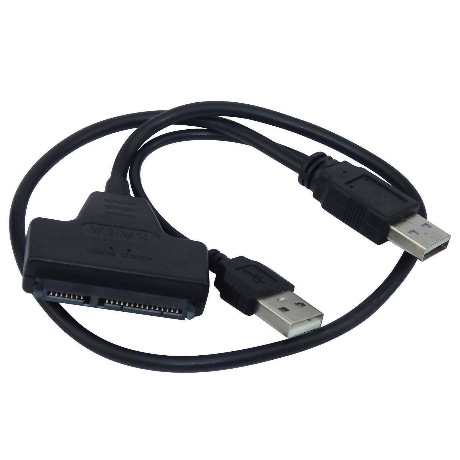 USB 2.0 to 2.5inch HDD 7+15pin SATA Hard Drive Cable Adapter For SATA SSD & HDD
