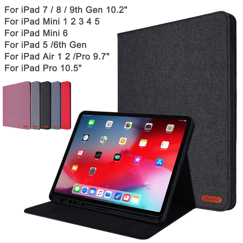 Leather Case Folio Folding TPU Back Cover For iPad 9th Gen 10.2″ Air Pro 9.7″