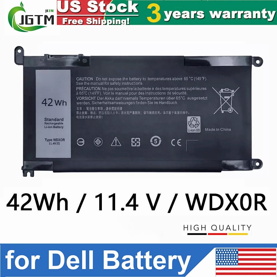 WDX0R Battery For DELL Inspiron 42Wh 15 5567 5568 13 5368 7368 7569 7579 WDXOR