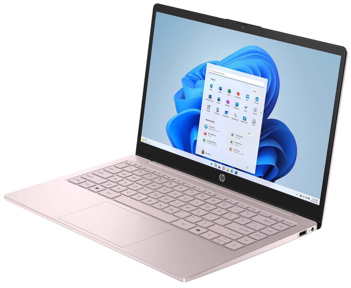 HP Laptop 14″ HD Quad-Core Intel N150 16GB RAM 128GB UFS Webcam Windows 11 Pink