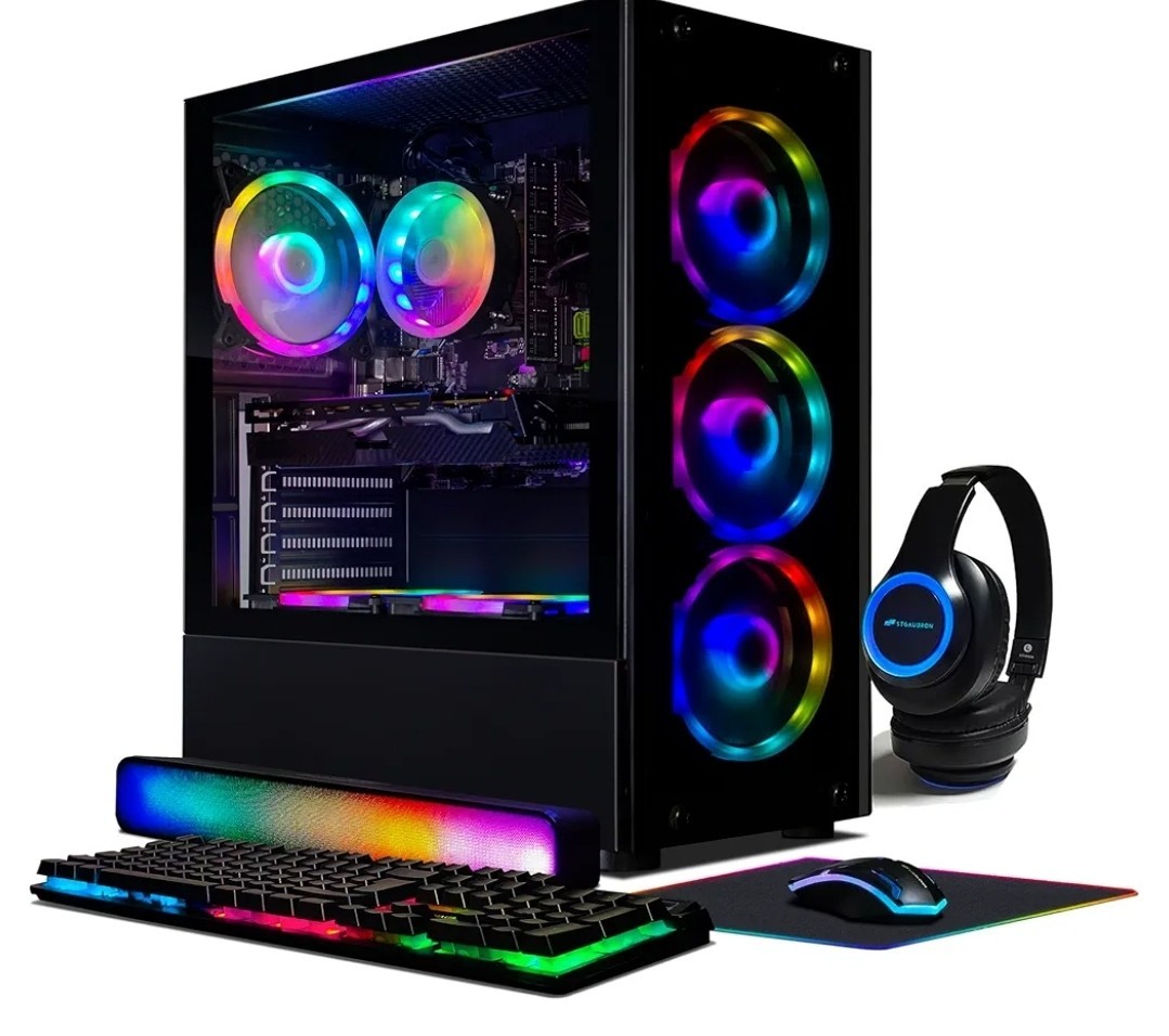 STGAubron Desktop PC, Intel Core i7 up to 3.9G, GeForce RTX 3060 12G GDDR6, 32G,