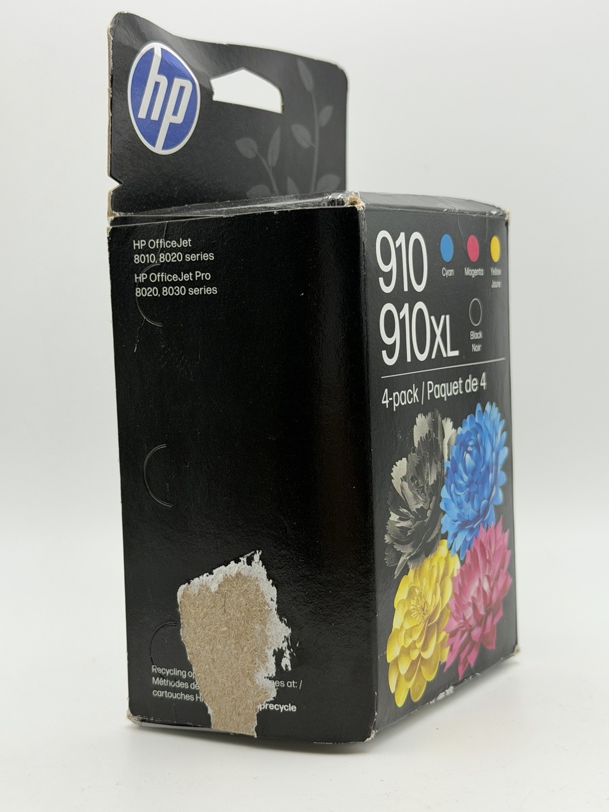 HP 3JB41AN 910 CMY and 910XL Black Ink Cartridge 4-Pack, High Yield, Compatible
