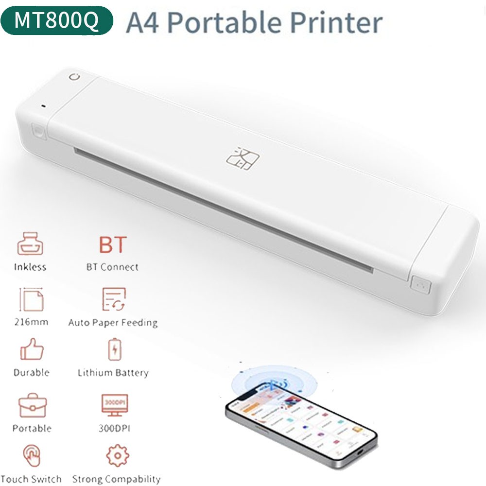 HPRT Portable Wireless A4 Mobile Thermal Printer Bluetooth Small for iOS Laptop