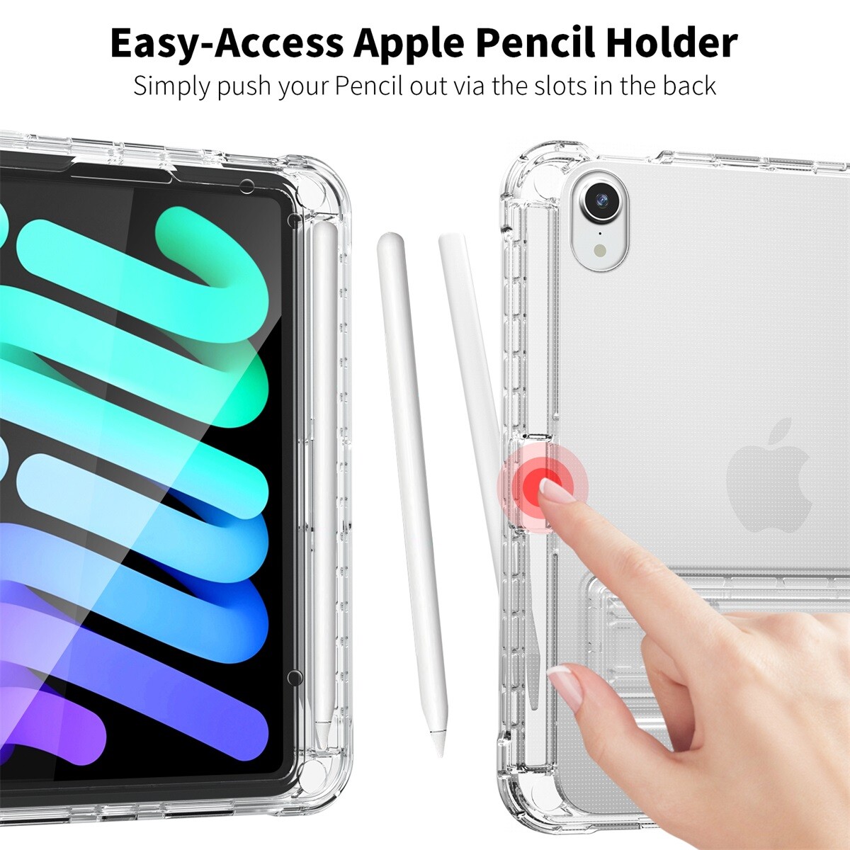 For iPad Mini (A17 Pro) 7th/6th Generation Case 8.3 inch Shockproof Stand Cover