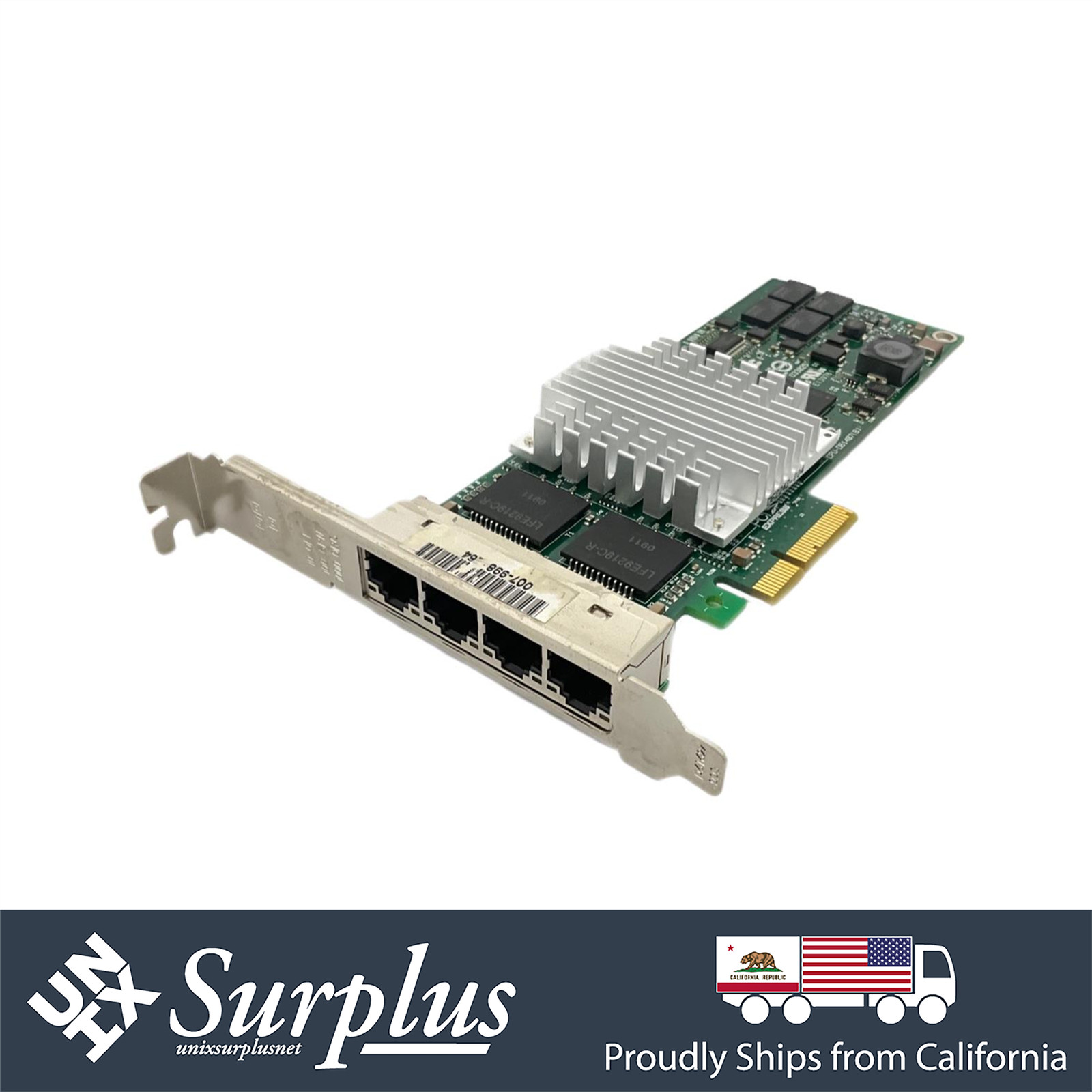 Intel OEM Pro/1000 PT Quad Port 1GB RJ45 NIC PCIe x4 Server Adapter – High