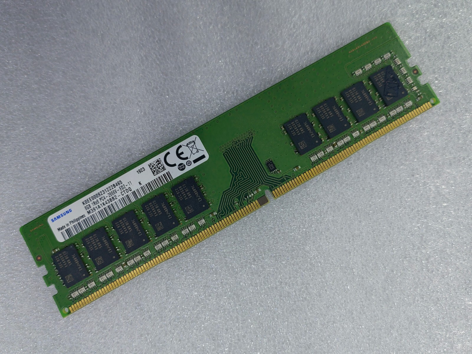 Samsung 8GB DDR4 2666MHz ECC Memory RAM UDIMM PC4-2666V-ED2 M391A2K43BB1-CTD