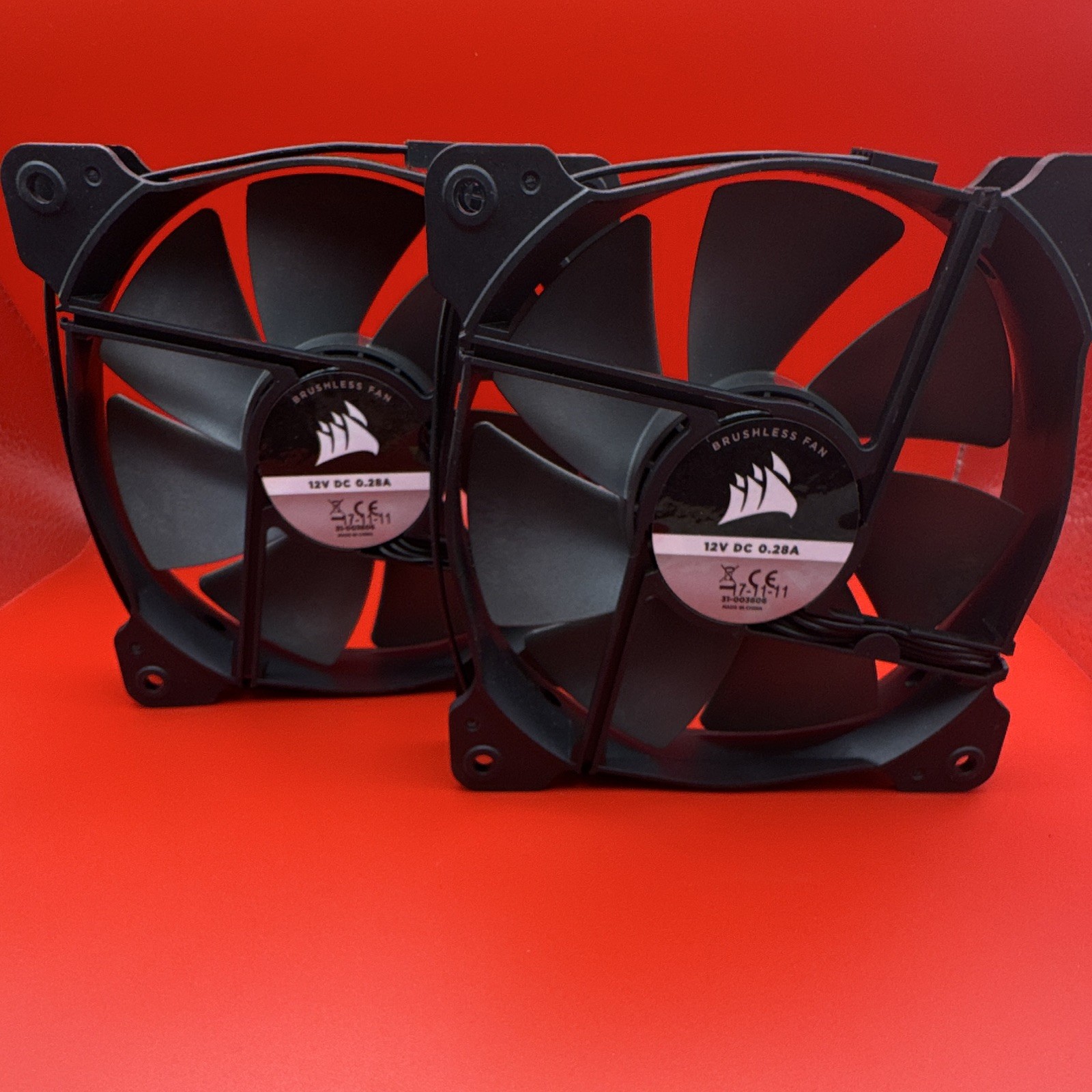 Corsair Brushless Case Fan 2-Pack 12V 0.28A Black Computer Case MPN 31-003606