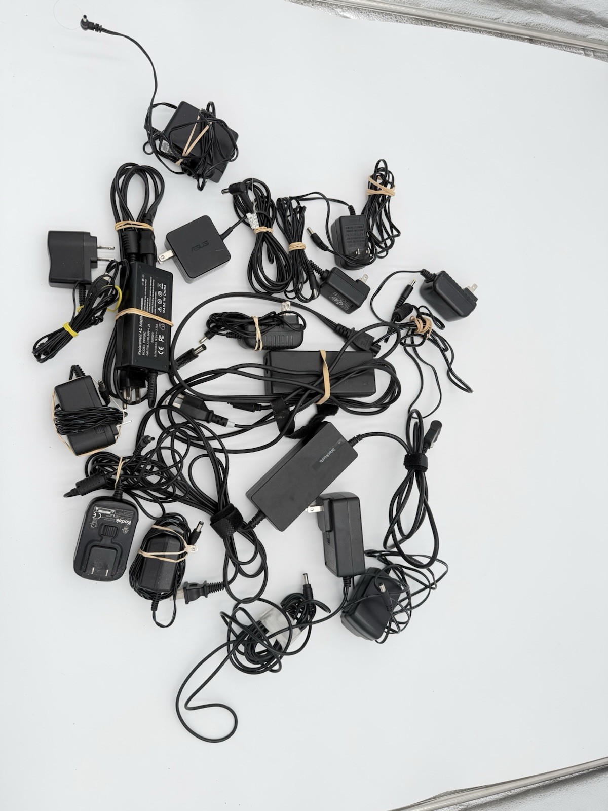 Lot of Power Adapters Chargers Mixed Brands AC DC Laptop Router Untested