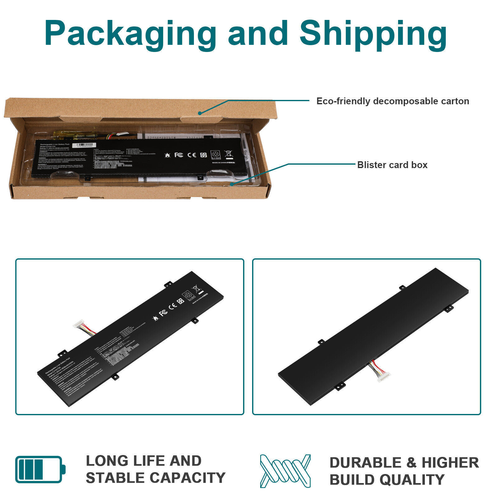 C31N1733 Battery for ASUS Vivobook Flip 14 TP412U TP412UA TP412F 42Wh 11.55V