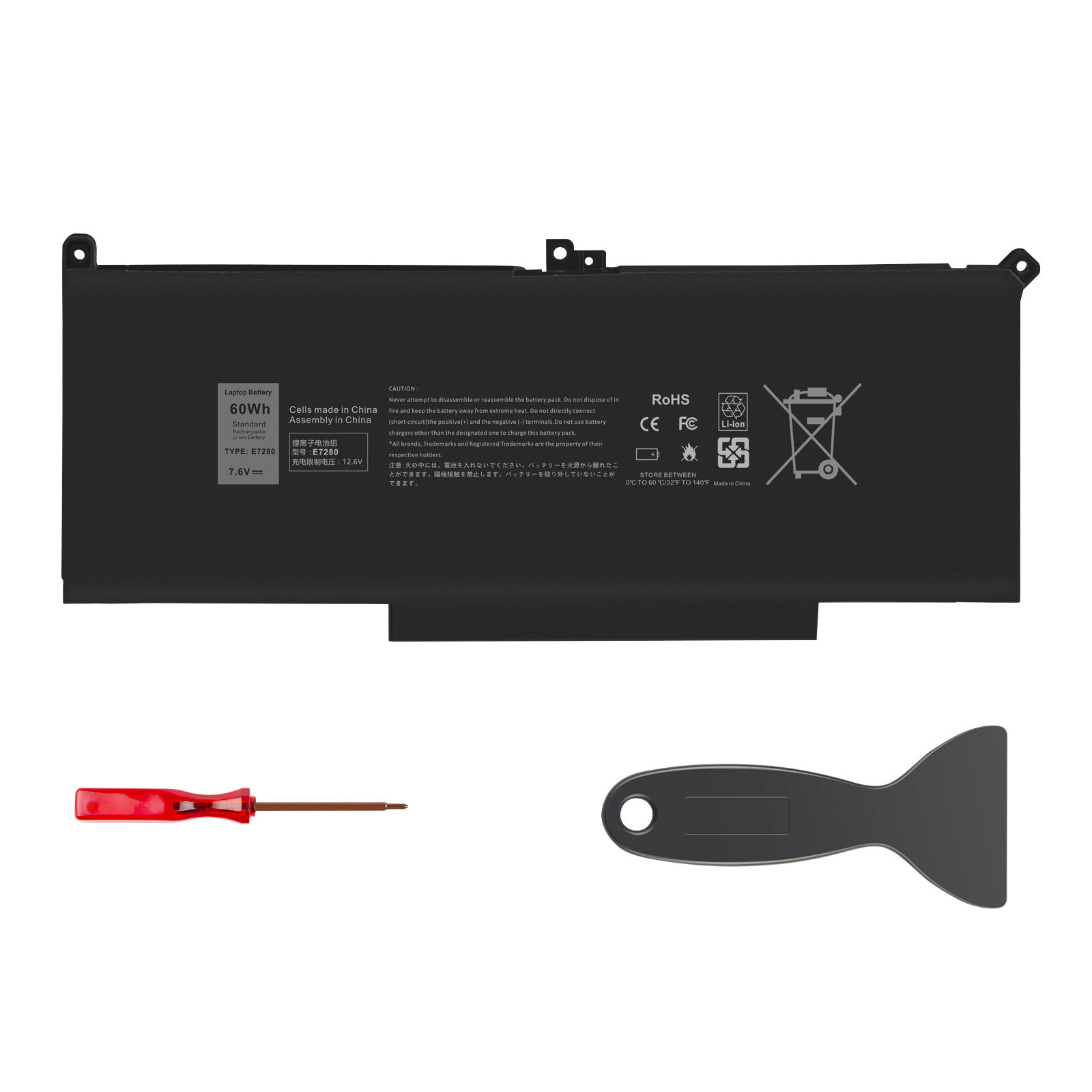 ✅F3YGT/DJ1J0 Battery for DELL Latitude 12 13 14 7280 7380 7480 E7280 E7380 E7390