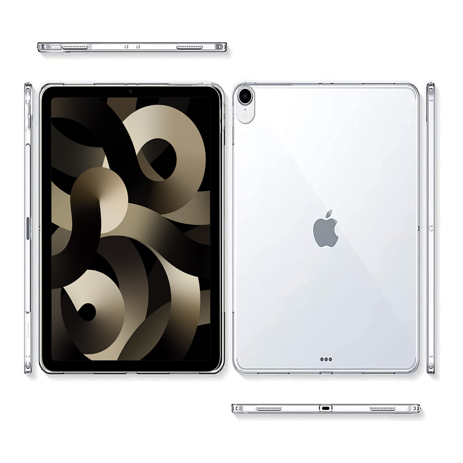 Clear TPU Case Soft Cover For Apple iPad 7 8 9th 10.2″ Mini 6 Air 4 5 Pro 23 11″