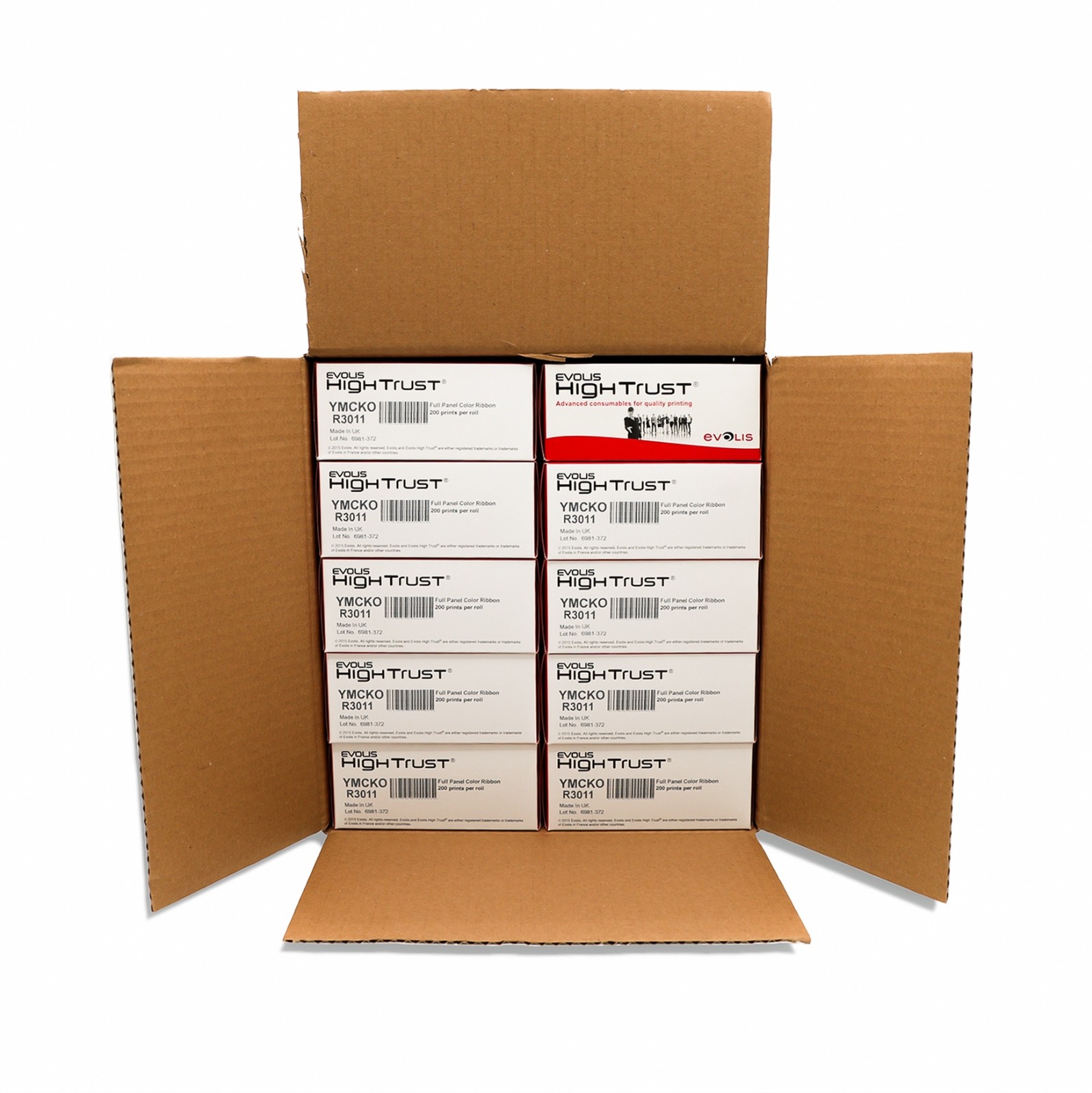 Evolis R3011 Ribbon 5 Panel YMCKO (200) Pebble Dualys Securion – Pack 10 Units