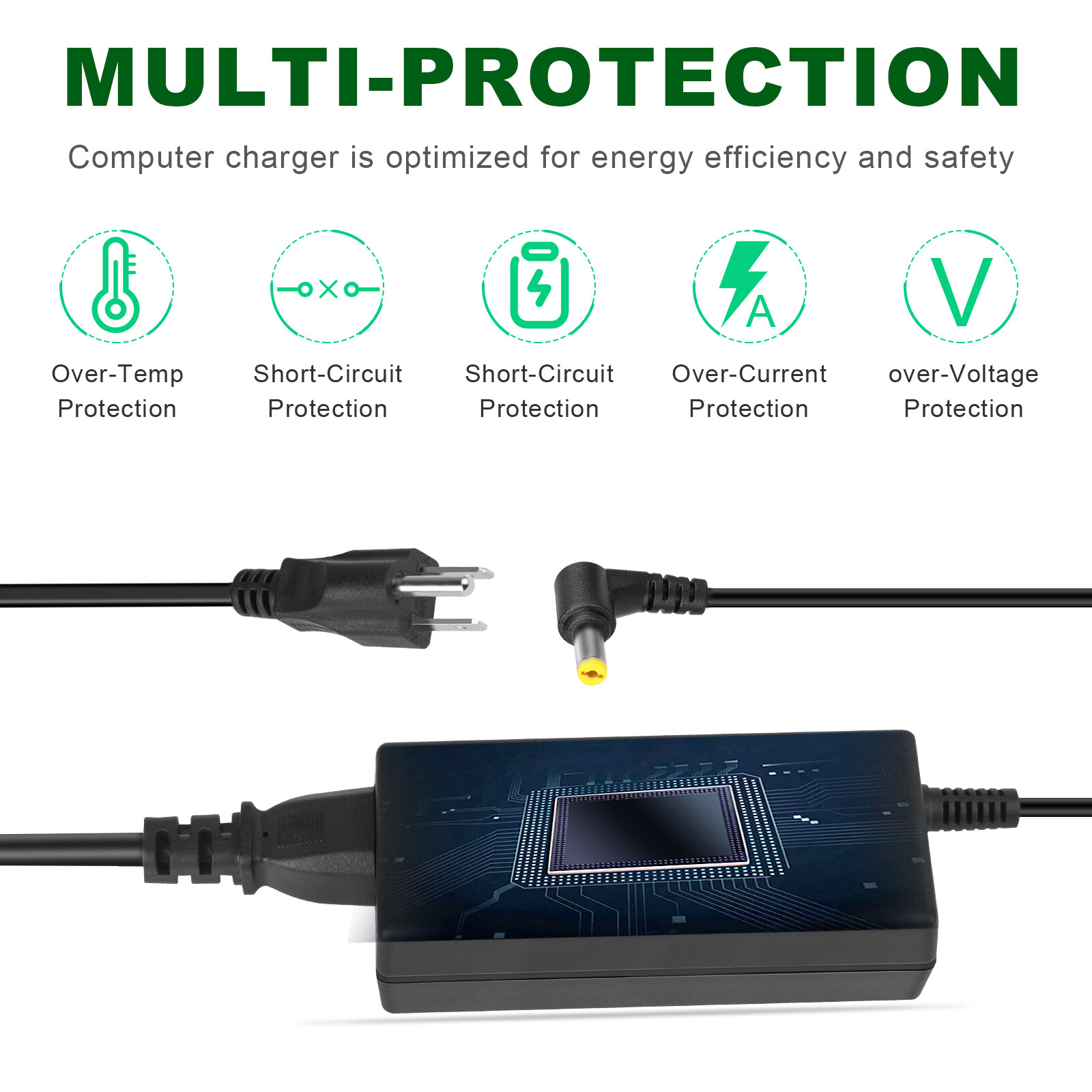 AC Adapter Charger Power Cord for Acer G226HQL G236HL G246HL S181HL Lcd Monitor
