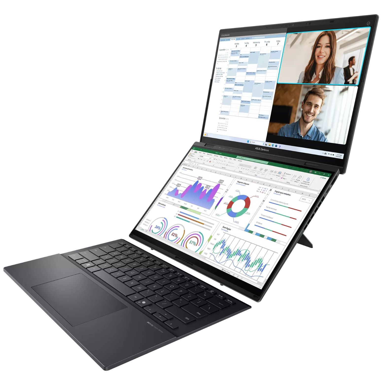 ASUS Zenbook DUO 14″ OLED Touch Intel Ultra 9 185H 16GB 1TB SSD W11H Laptop BK