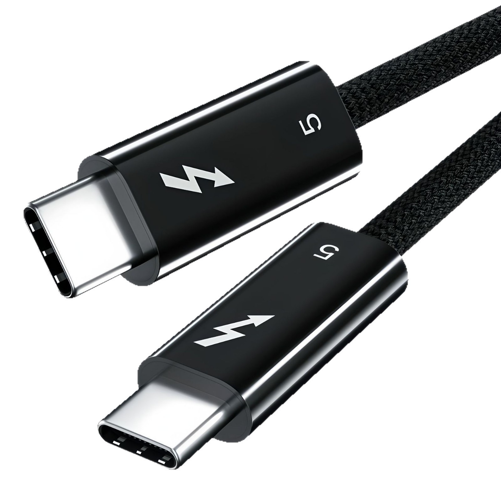 80Gbps Thunderbolt 5 Cable 240W PD Braided 16K Video USB-C to USB-C for Mac PC