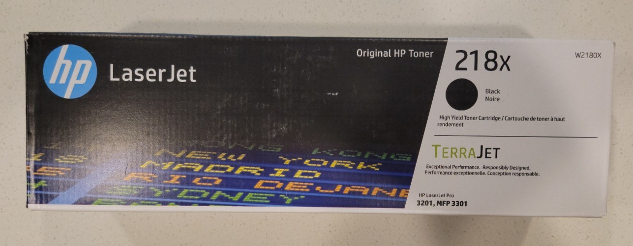 Genuine HP LaserJet 218X W2180X Black Toner Cartridge New in Sealed Box