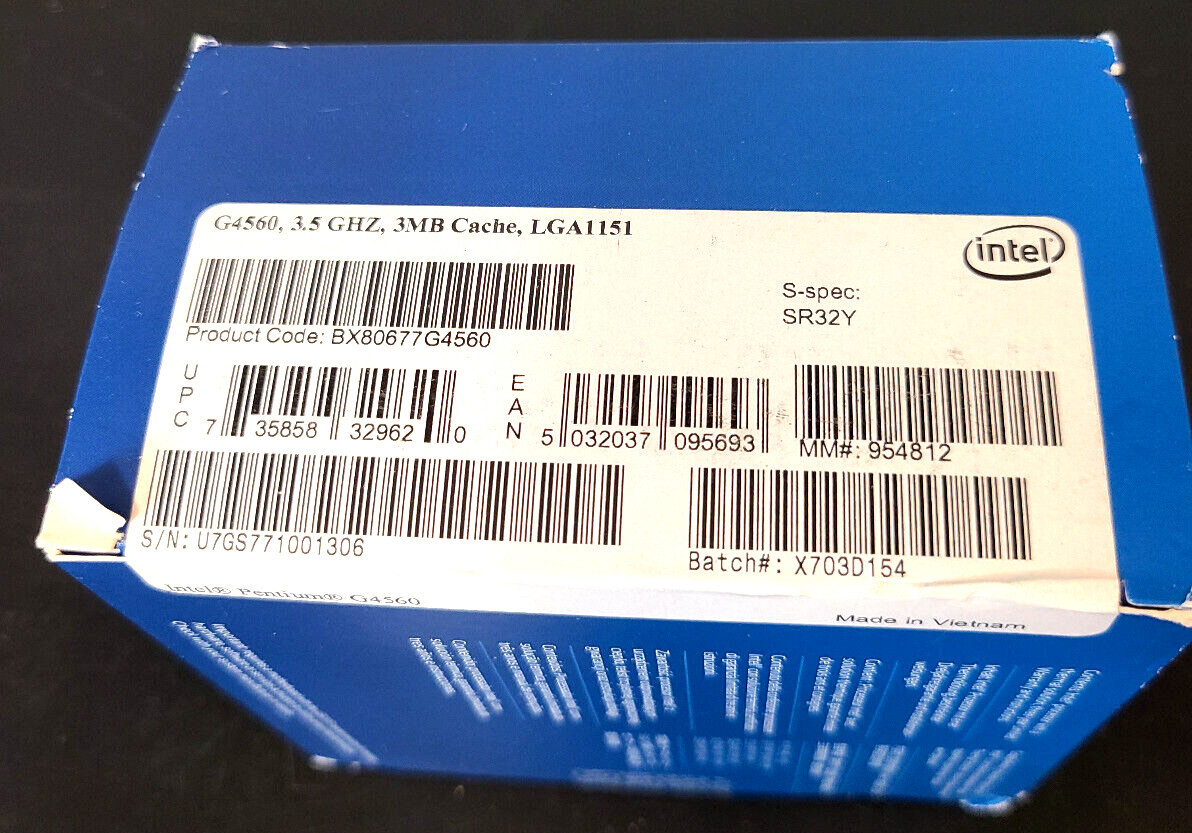Intel Pentium Processor G4560 Dual Core 3.5 GHz Processor (BX80677G4560) *NEW*