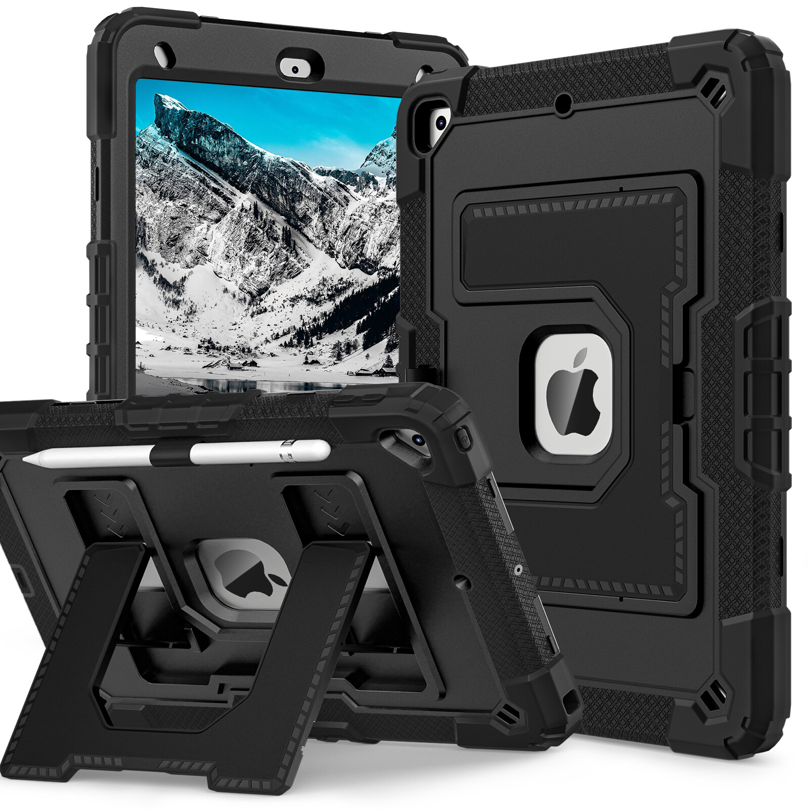 Rugged Stand Case For iPad 11 inch (A16) 2025/10.9”10th Gen 2022/Mini 6th/7th