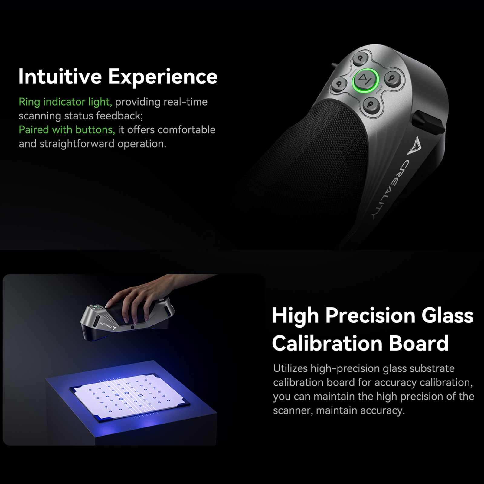 Creality CR-Scan Raptor 3D Scanner Handheld 60FPS 24Bit Full-Color Scanning P2Y6