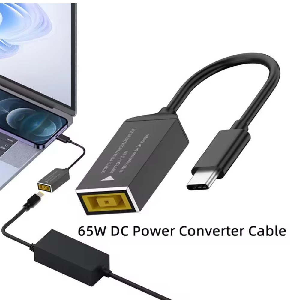 5 65W Laptop Charger Converter 11mm to USB C For Lenovo Thinkpad with 10cm Cable