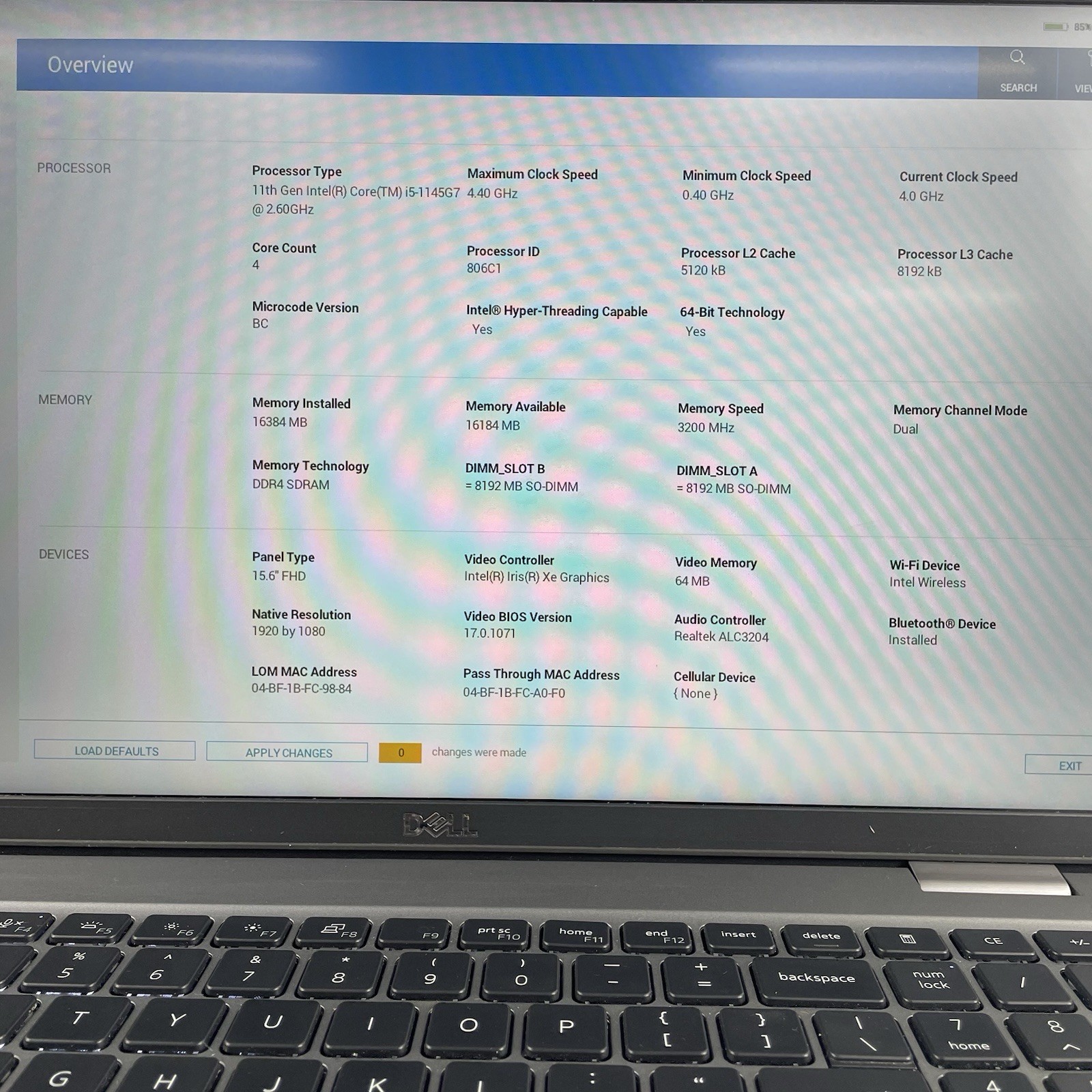 Dell Latitude 5520 15.6″ i5-1145G7 2.60 GHz 16 GB RAM No SSD/OS/AC