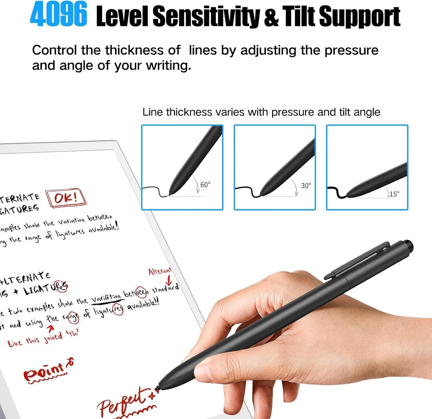 Remarkable 2 Pen with Eraser, EMR Stylus Pen with 4096 Pressure Levels