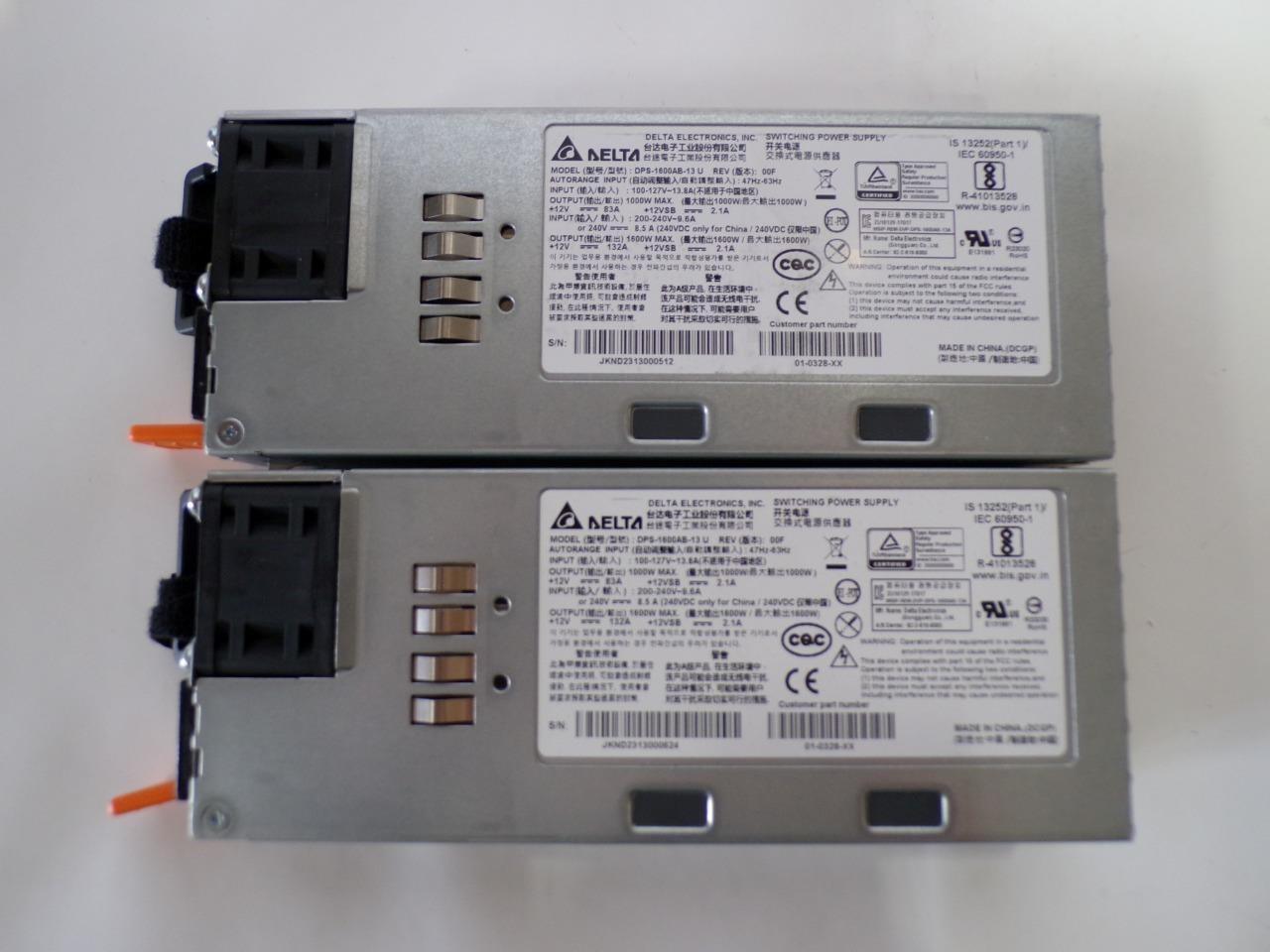 *Lot of 2* Delta DPS-1600AB-13 U 1600W Server Power Supply PSU for Pure Storage