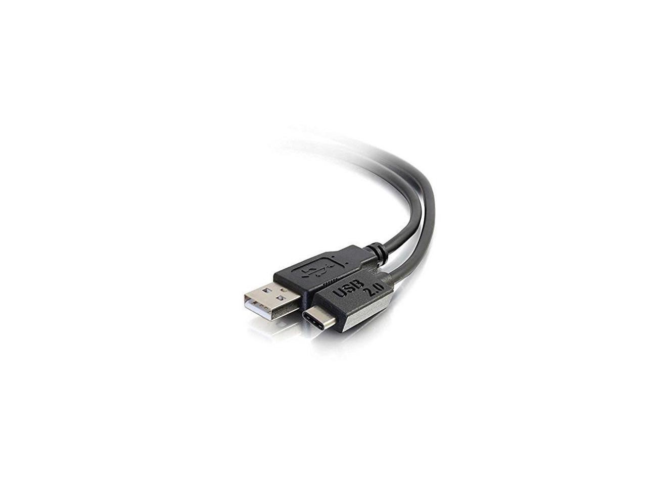 C2G 10ft USB 2.0 USB-C to USB-A Cable M/M – Black