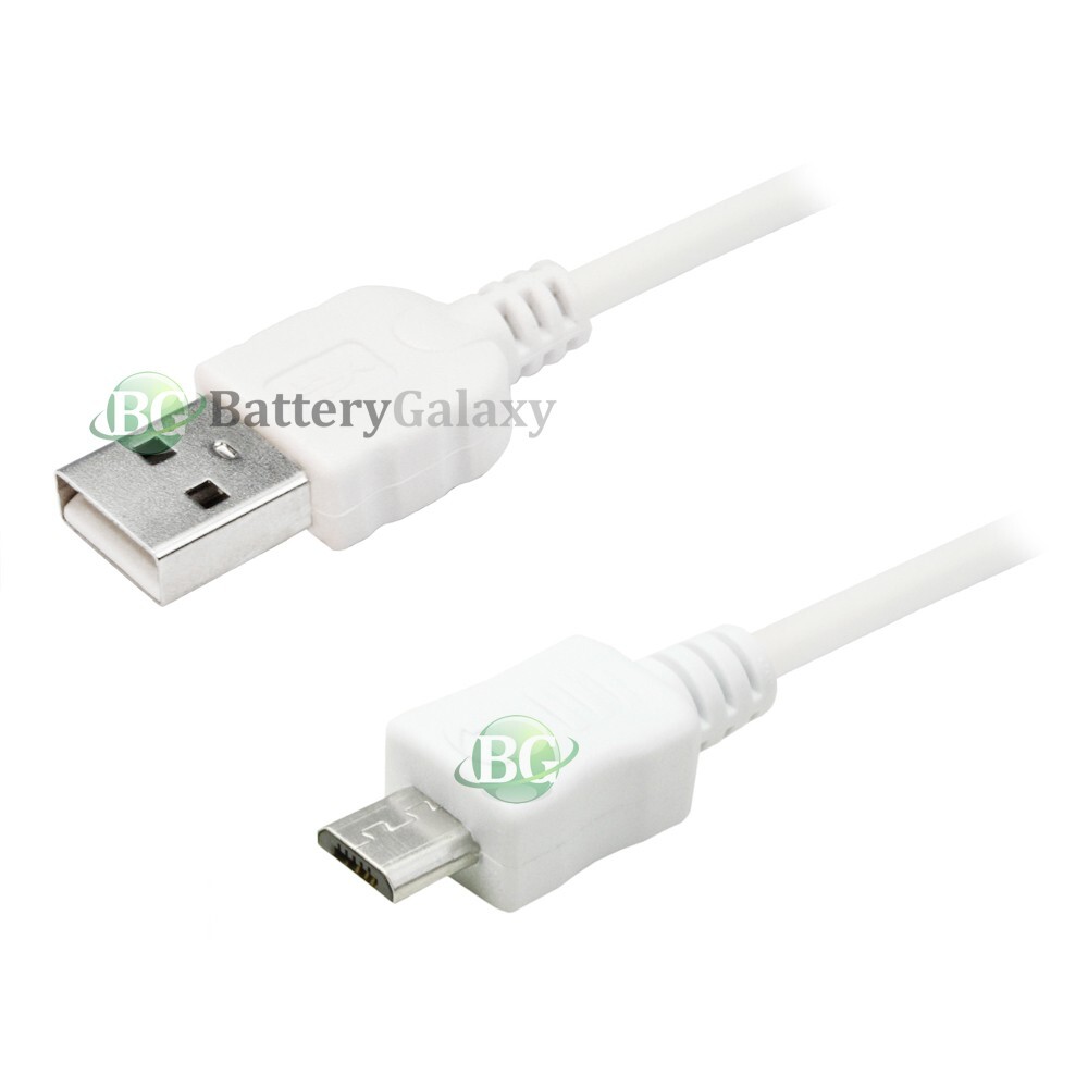 6ft Feet USB 2.0 A to Micro-USB B High Speed Cable M/M WHITE