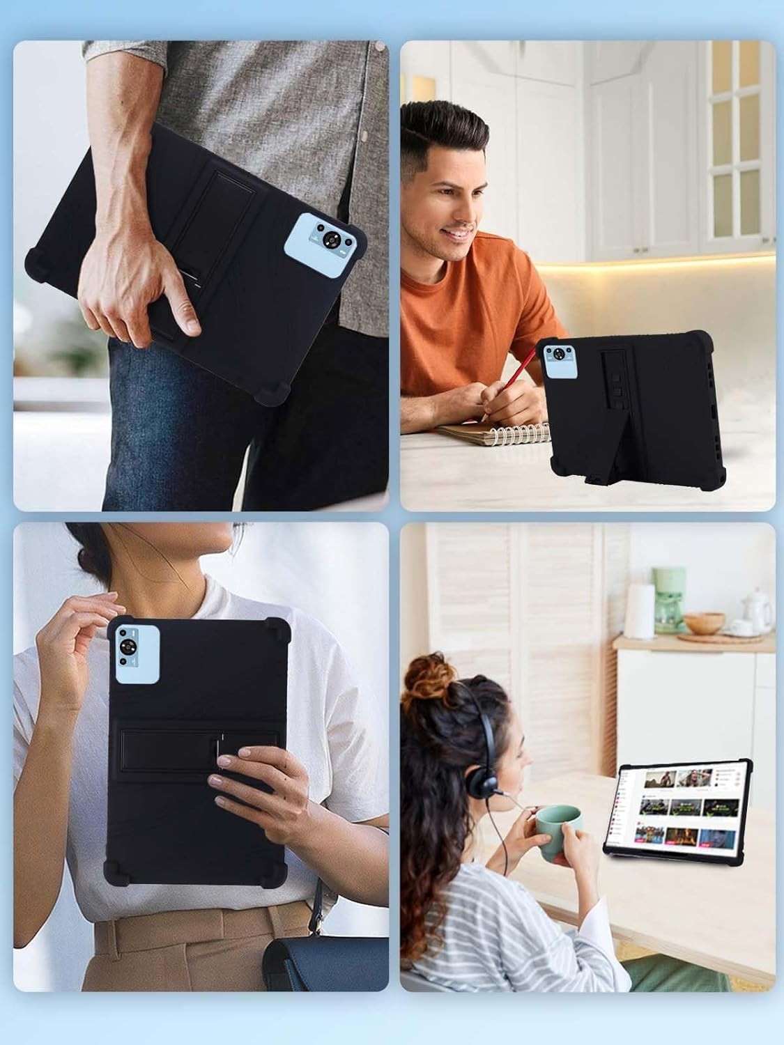 Case for TECLAST T60 Tablet 12 Inch Kids Friendly Soft Silicone Adjustable Stand