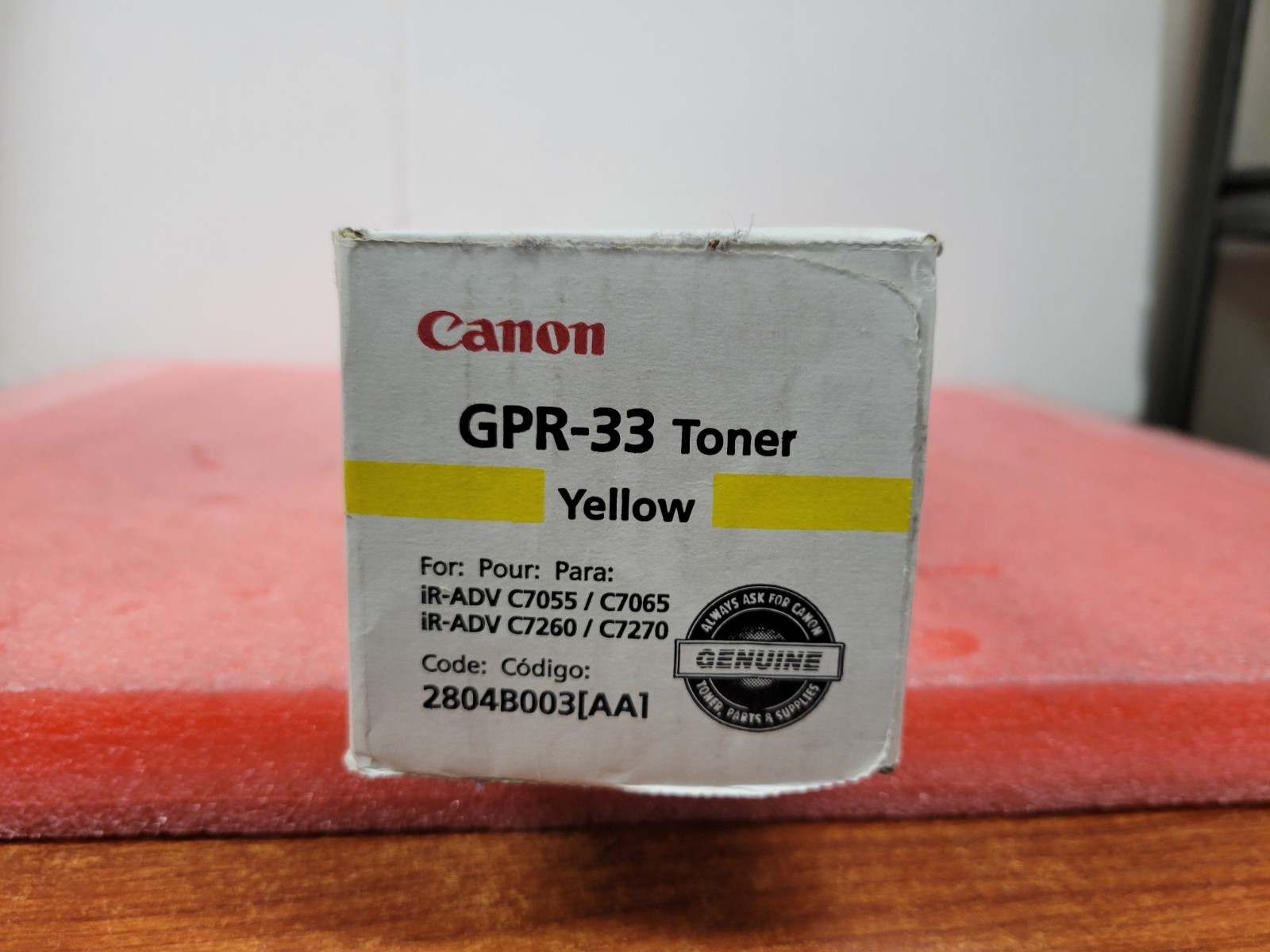 Genuine Canon GPR-33 Yellow Toner Cartridge OEM *NEW* | T201DS