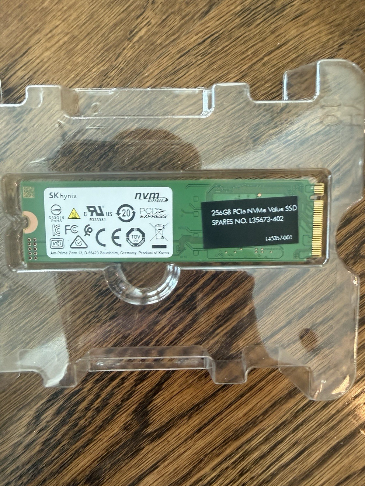 SK Hynix 256GB NVMe SSD, BC501 HFM256GDJTNG-8310A