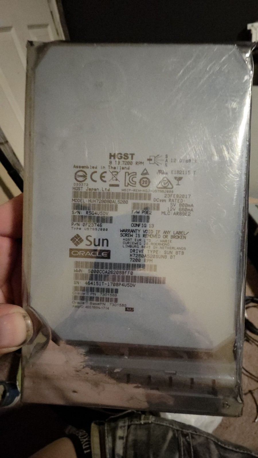 Sun Oracle 8 TB 7200 RPM HUH728080AL5200 Hard Drive