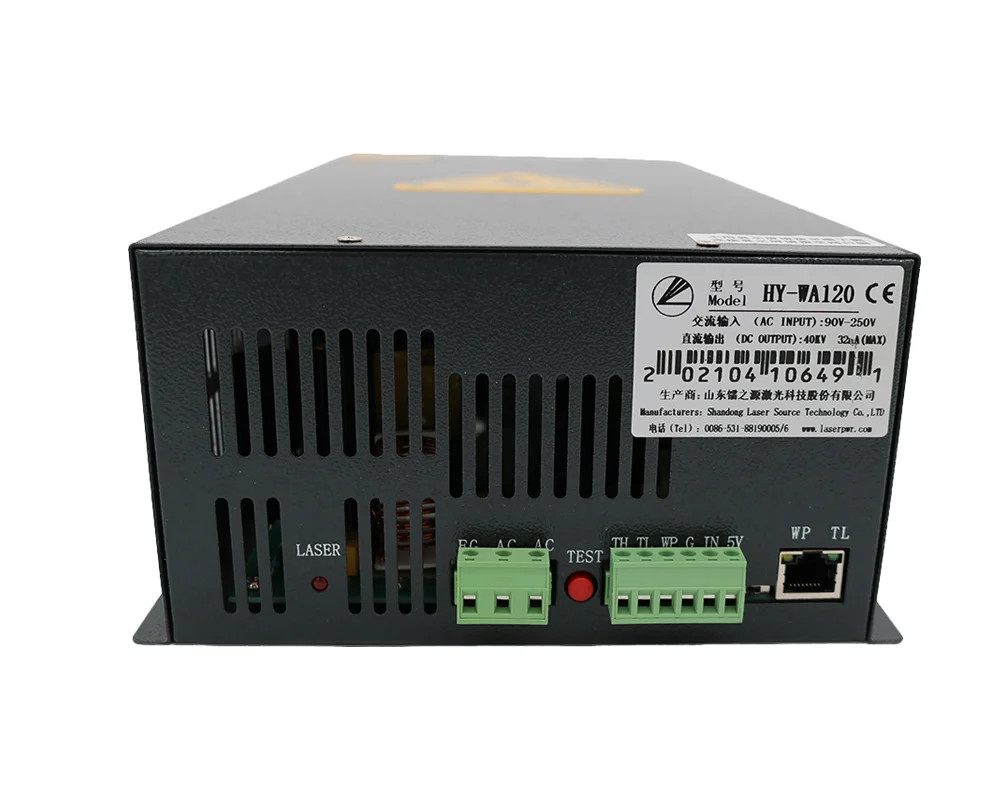 HY 60W 80W 100W 130W 150W 180W 200W High Voltage CO2 Laser Power Supply