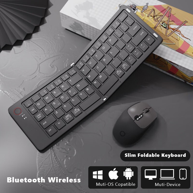 Foldable Wireless Bluetooth Keyboard For Android iOS PC Phone Tablet Universal