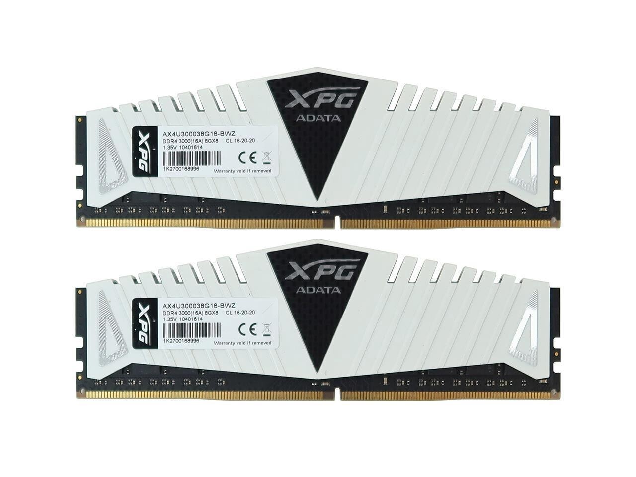 XPG 16GB (2x8GB) PC4-24000 DDR4 3000 MHz NON ECC Desktop Ram AX4U300038G16-BWZ