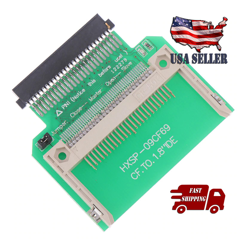 Compact Flash CF Memory Card to 50pin 1.8″ IDE Hard Drive SSD Converter Adapter