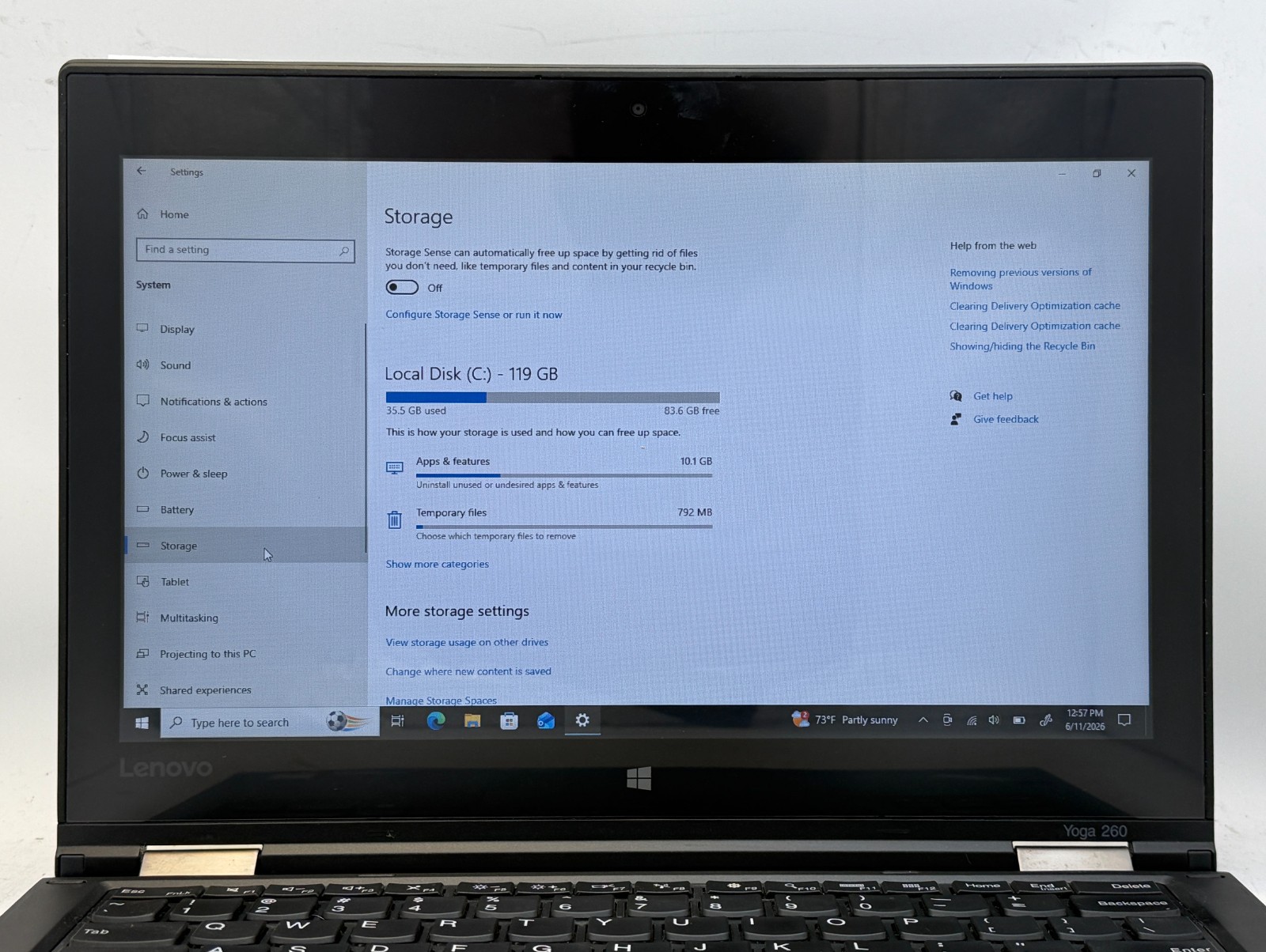 Lenovo Thinkpad Yoga 260 (2in1) i5-7200u 2.3GHz 8GB RAM 128GB SSD – Touchscreen