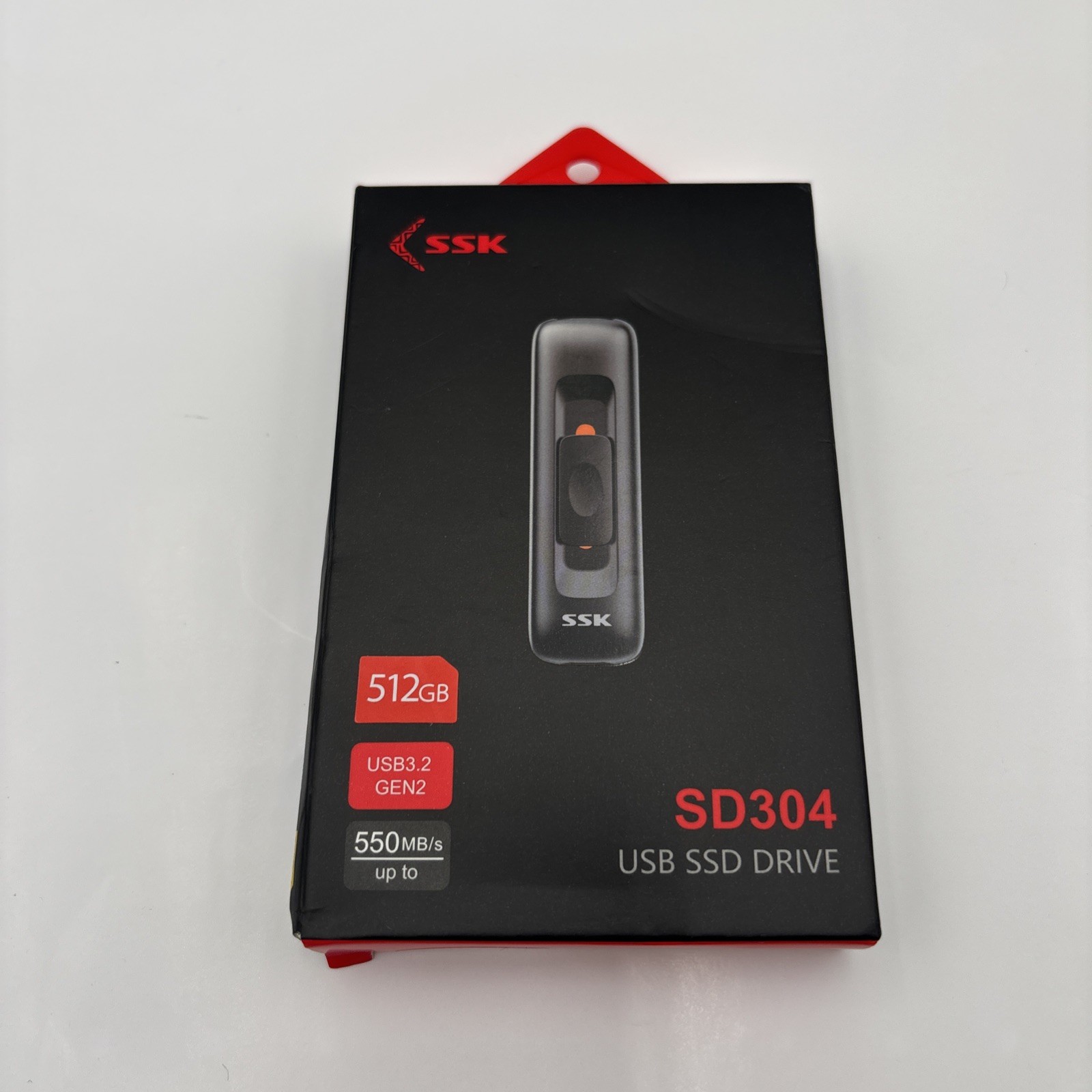 SSK SD304 USB 3.2 GEN2 Up to 550MB/s SSD Drive 512GB Black NEW SEALED