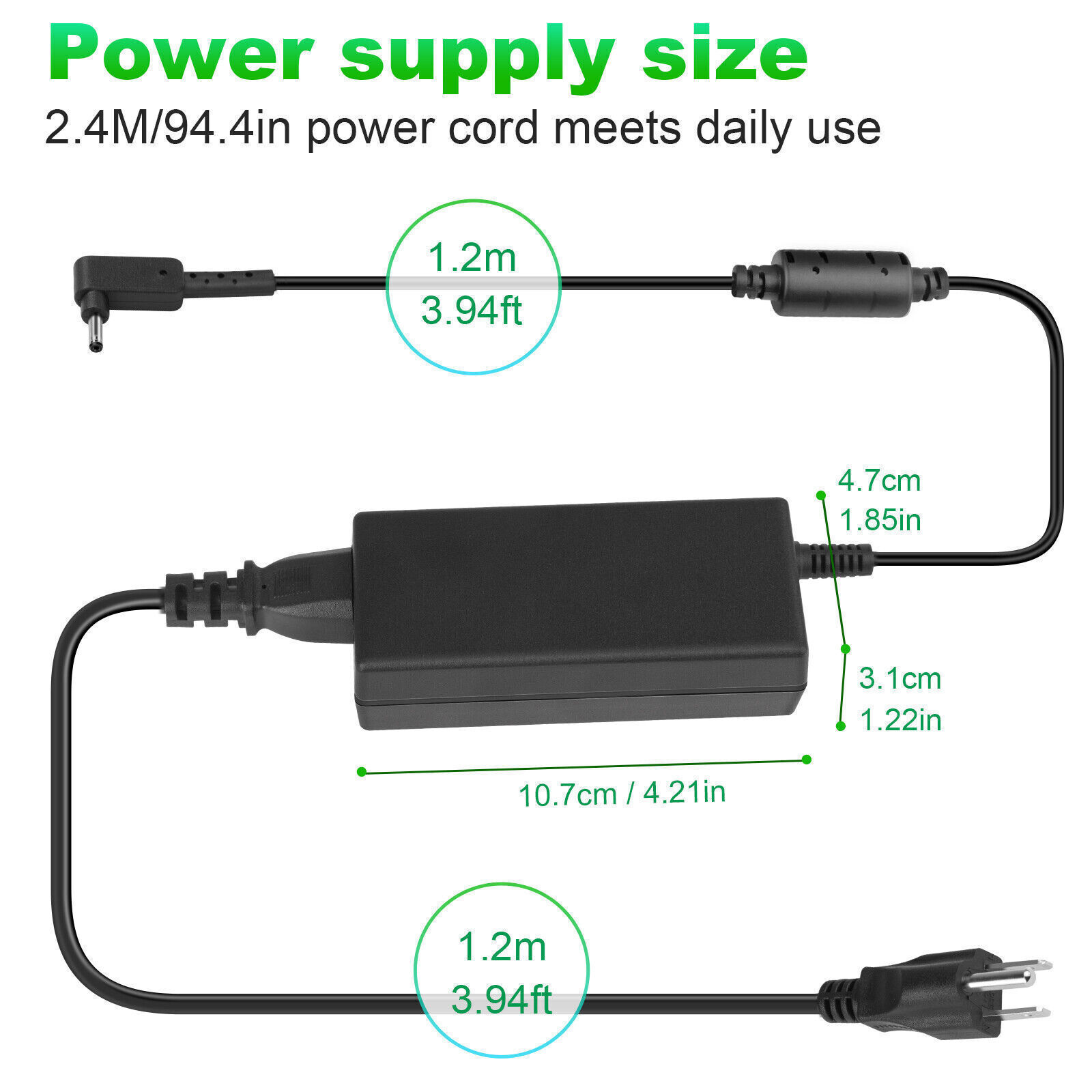 AC Power Supply Cord Charger Adapter for Acer ChromeBook C720 C720P C740 11.6″