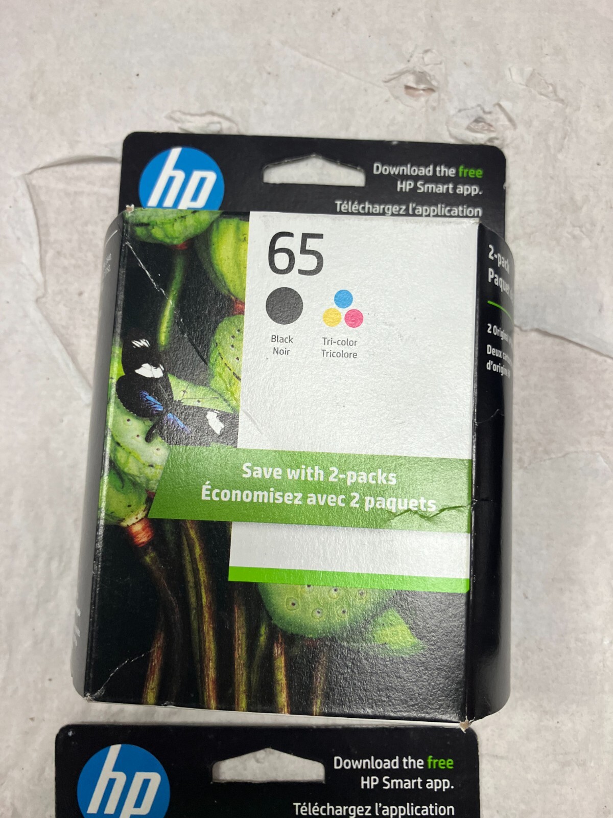 HP 65 Black & Tri Color Ink Cartridges Exp 2025 LOT OF 4