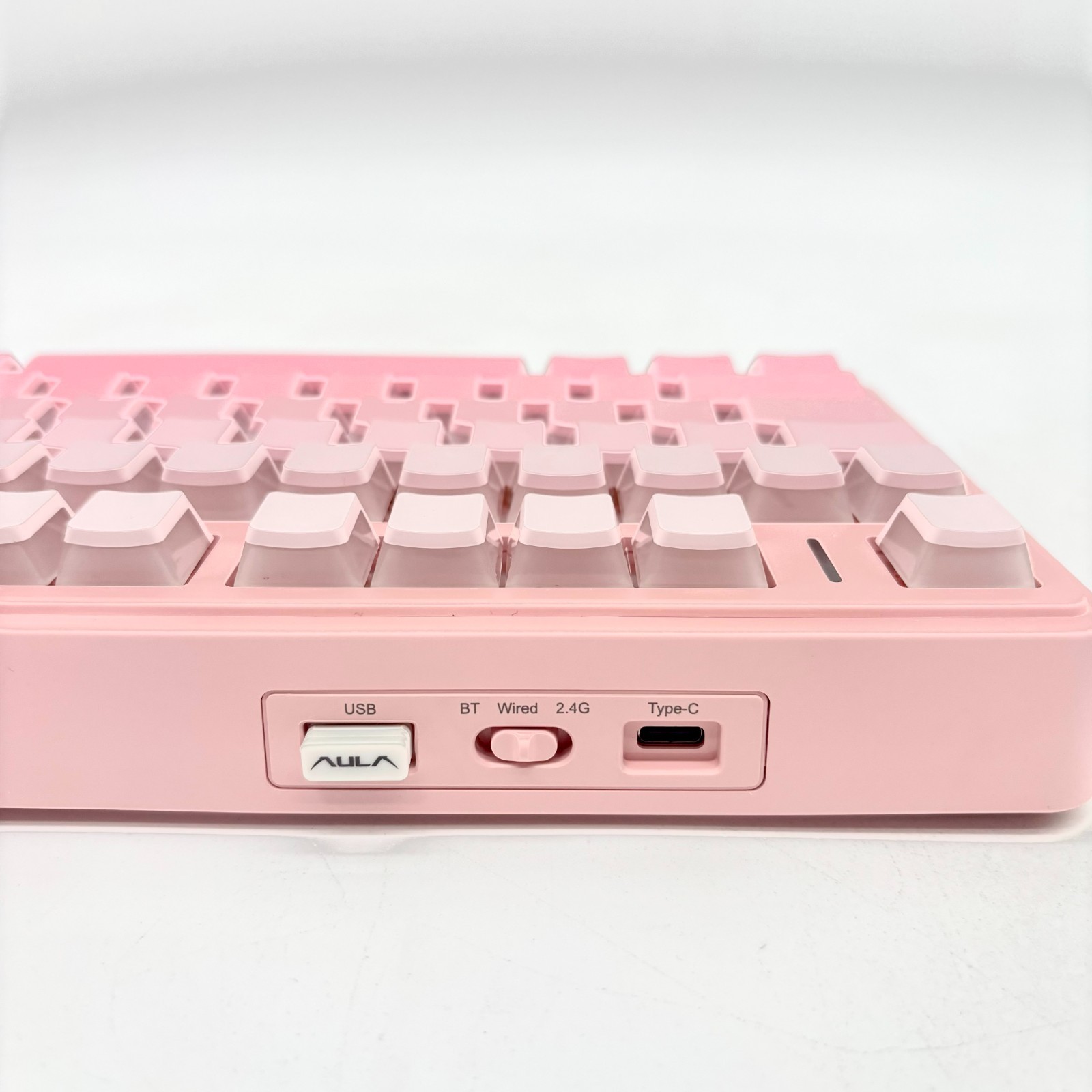Aula F75 3 In 1 Hot Swappable RGB Gasket Silent Mechanical Keyboard – Pink